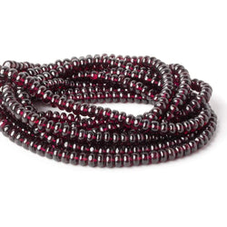 5-7mm Dark Rhodolite Garnet plain rondelle beads 18 inch 122 pieces AA (ONLINE ORDER ONLY)