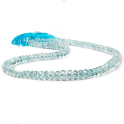 5-8.5mm Aquamarine faceted rondelles 16 inch 107 beads AA (ONLINE ORDER ONLY)