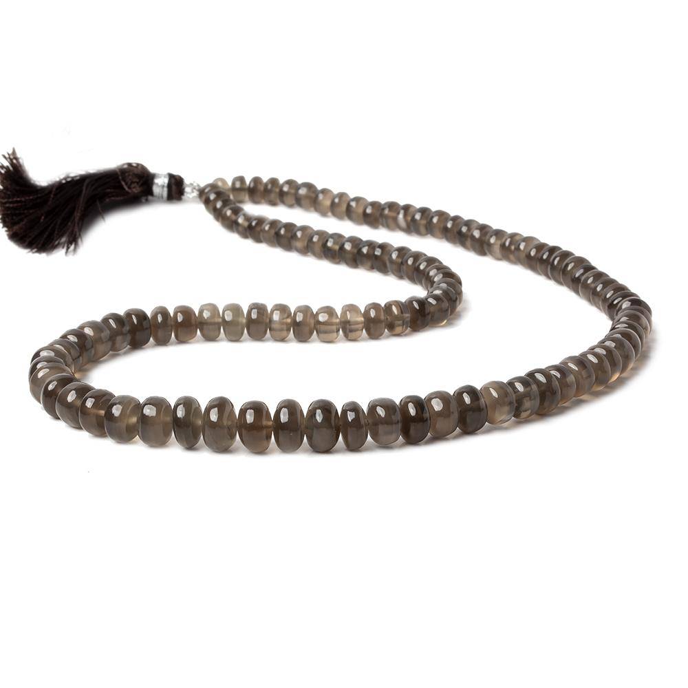 5-8.5mm Warm Platinum Moonstone plain rondelles 16 inches 100 beads (ONLINE ORDER ONLY)
