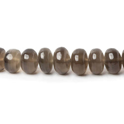5-8.5mm Warm Platinum Moonstone plain rondelles 16 inches 100 beads (ONLINE ORDER ONLY)