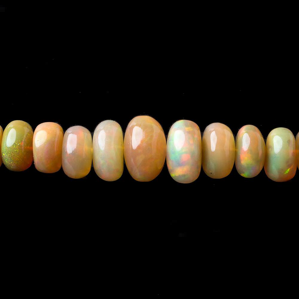 5-8.5mm Dark Golden Ethiopian Opal smooth rondelle beads 18 inch 136 pieces (ONLINE ORDER ONLY)