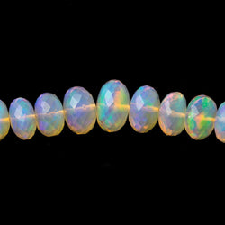 5 - 8.5mm Golden Ethiopian Opal Faceted Rondelle Beads 17 inch 125 pieces AAA Grade (ONLINE ORDER ONLY)