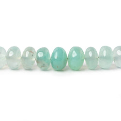 5-8mm Aqua Green Chalcedony plain rondelles 18 inches 105 beads AA (ONLINE ORDER ONLY)