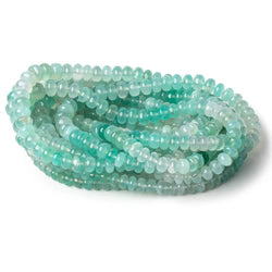 5-8mm Aqua Green Chalcedony plain rondelles 18 inches 105 beads AA (ONLINE ORDER ONLY)