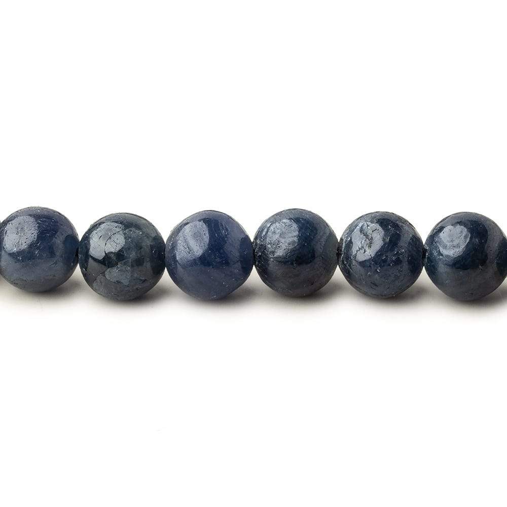 5-8mm Blue Sapphire Plain Round Beads 16 inch 62 pieces 1mm hole (ONLINE ORDER ONLY)