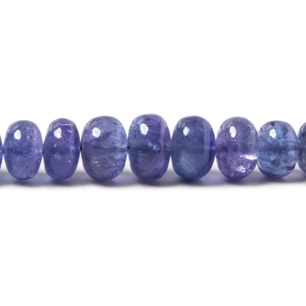 5-8mm Tanzanite Beads Plain Rondelle 18 inch 107 pieces (ONLINE ORDER ONLY)