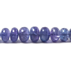 5-8mm Tanzanite Beads Plain Rondelle 18 inch 107 pieces (ONLINE ORDER ONLY)
