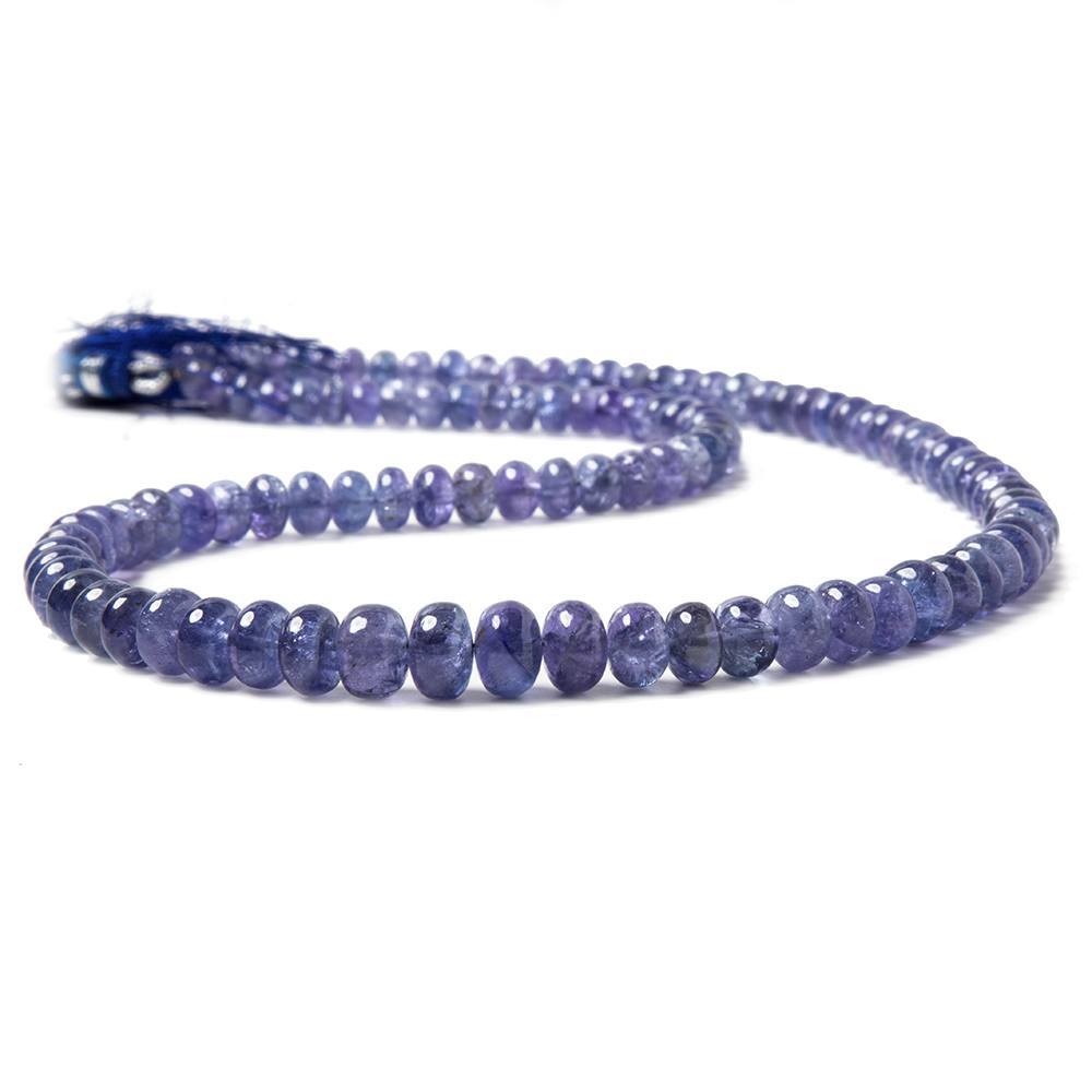 5-8mm Tanzanite Beads Plain Rondelle 18 inch 107 pieces (ONLINE ORDER ONLY)