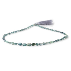 5-9mm Bi-Color Indicolite Tourmaline Faceted Pear 15.5 inch 62 Beads (ONLINE ORDER ONLY)