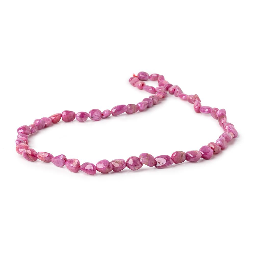 5-9mm Ruby Plain Nugget Beads 16 inch 57 pieces