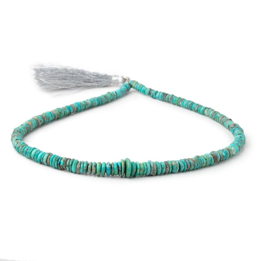 5-9mm Sleeping Beauty Turquoise Faceted Heishi Beads 16 inch 240 pieces AA (ONLINE ORDER ONLY)