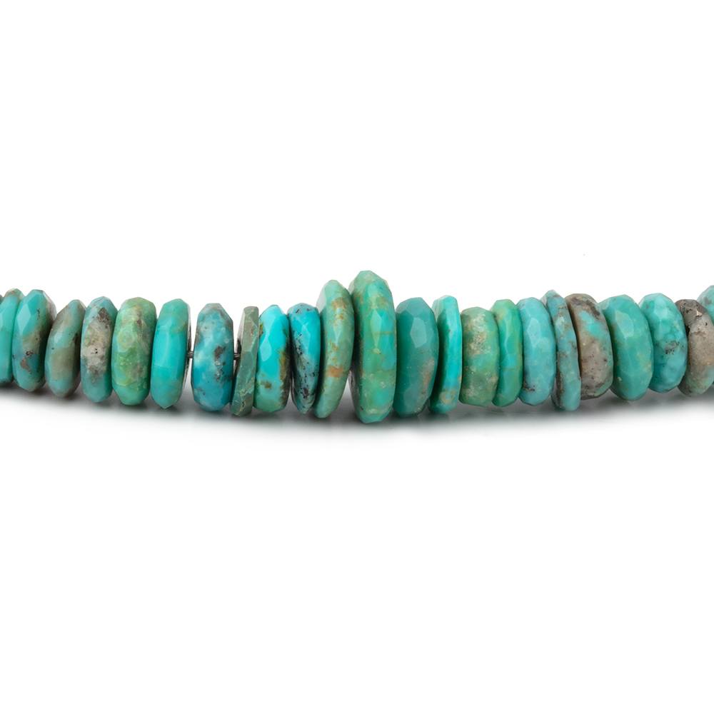 5-9mm Sleeping Beauty Turquoise Faceted Heishi Beads 16 inch 240 pieces AA (ONLINE ORDER ONLY)