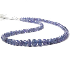 5-9mm Tanzanite Beads Plain Rondelle, A Grade 16 inch 102 pieces (ONLINE ORDER ONLY)