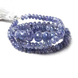 5-9mm Tanzanite Beads Plain Rondelle, A Grade 16 inch 102 pieces (ONLINE ORDER ONLY)