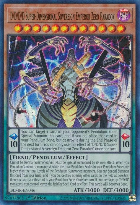 D/D/D/D Super-Dimensional Sovereign Emperor Zero Paradox [BLMR-EN046] Ultra Rare (ONLINE ORDER ONLY)