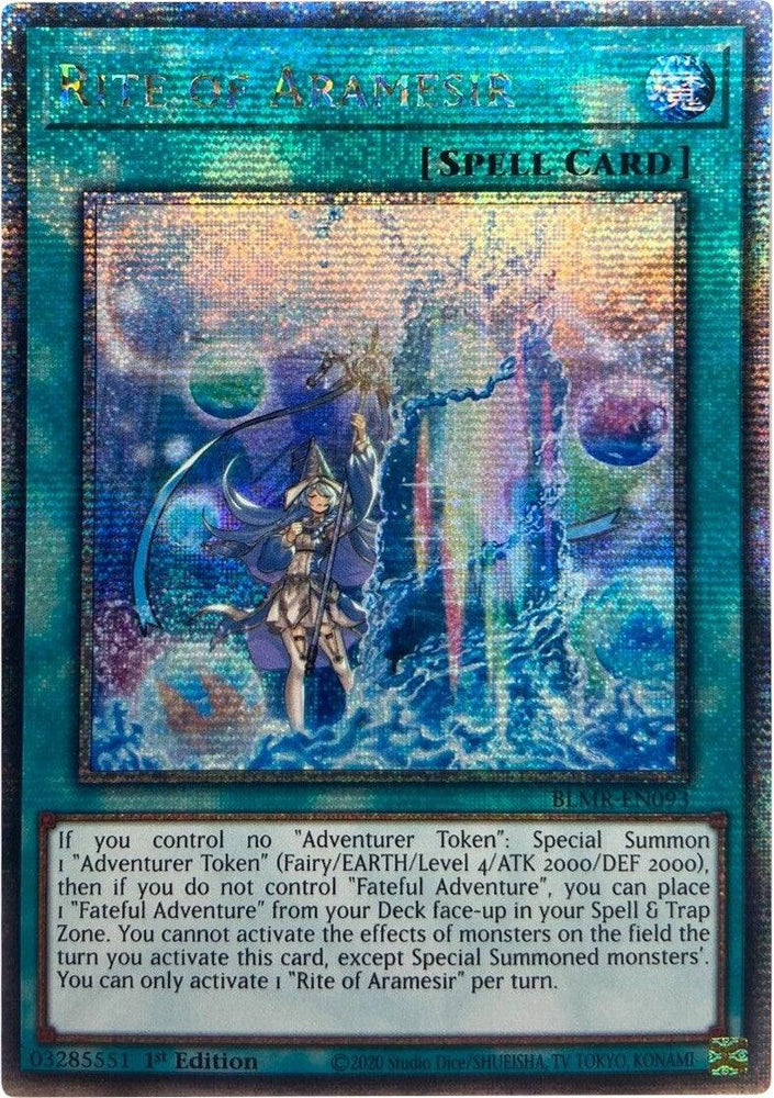 Rite of Aramesir [BLMR-EN093] Quarter Century Secret Rare (ONLINE ORDER ONLY)