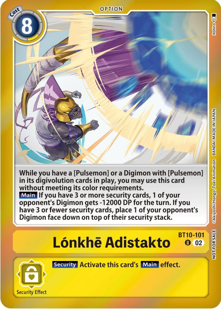 Lonkhe Adistakto [BT10-101] (Event Pack 5) [Xros Encounter Pre-Release Cards] (ONLINE ORDER ONLY)