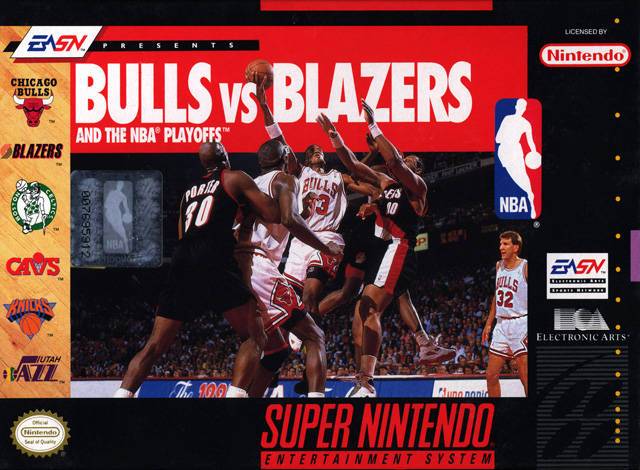 Bulls Vs Blazers and the NBA Playoffs (Super Nintendo) (Online Order Only)