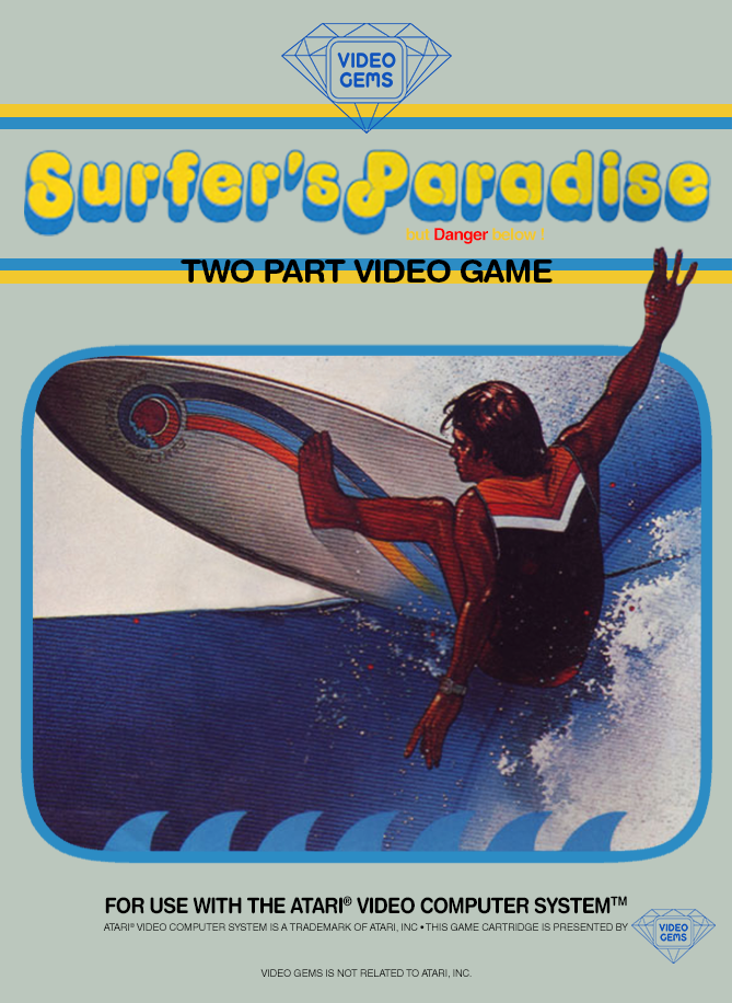 Surfer's Paradise But Danger Below! (Atari 2600) (Online Only)