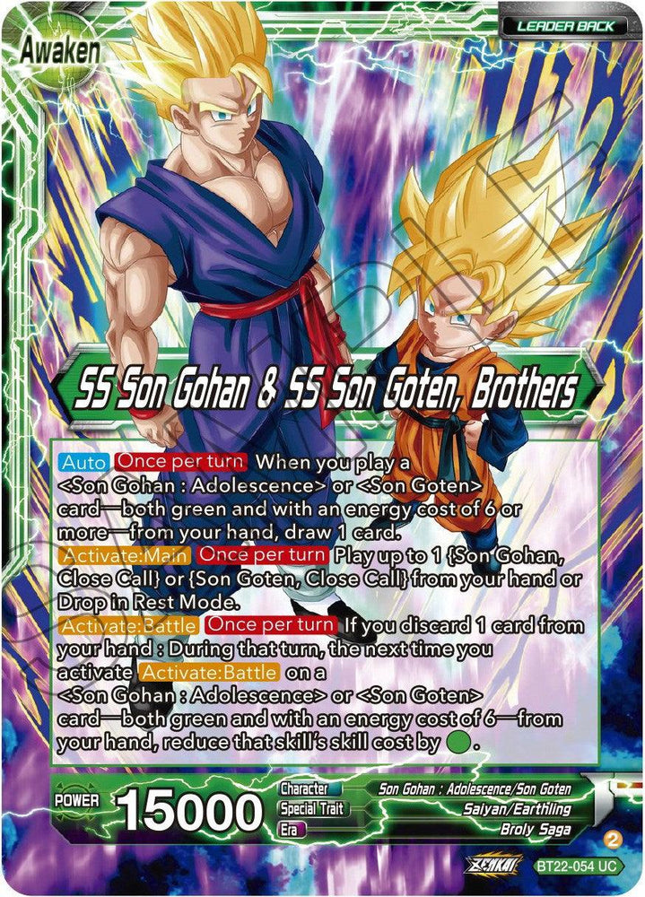 Son Goten // SS Son Gohan & SS Son Goten, Brothers (BT22-054) [Critical Blow] (ONLINE ORDER ONLY)