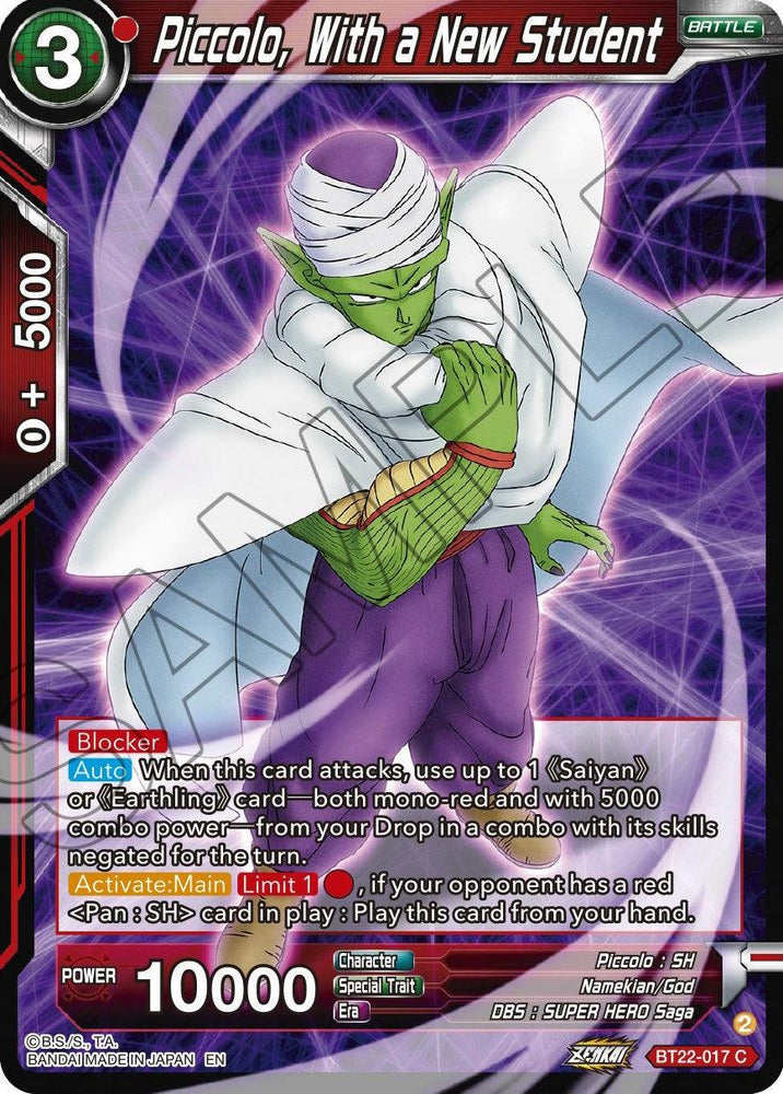 Piccolo, With a New Student (BT22-017) [Critical Blow] (ONLINE ORDER ONLY)