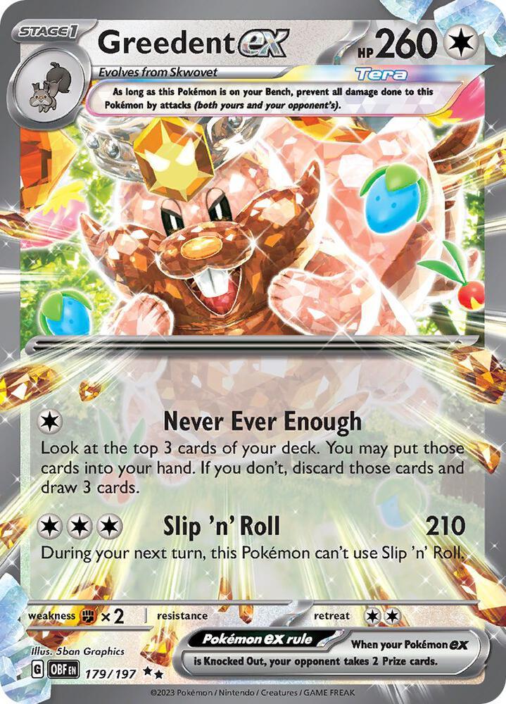 Greedent ex (179/197) [Scarlet & Violet: Obsidian Flames] (Online Only)