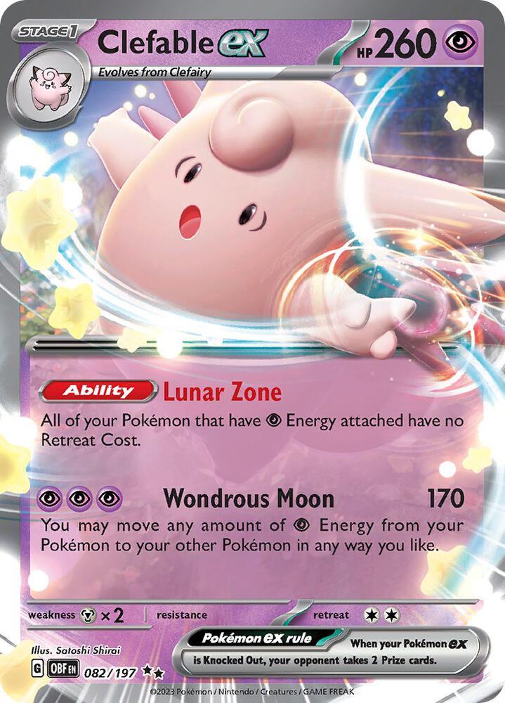 Clefable ex (082/197) [Scarlet & Violet: Obsidian Flames] (Online Only)