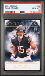 Graded 2024 Panini Origins Rome Odunze #105 Rookie RC Football Card PSA 10 Gem Mint