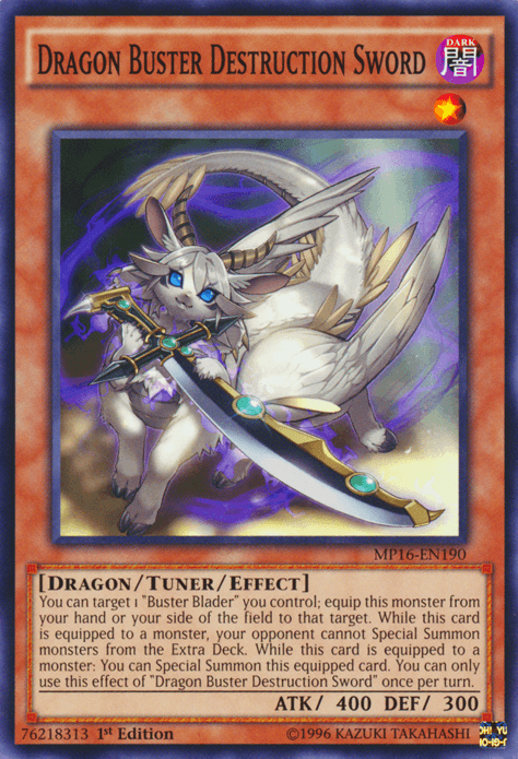 Dragon Buster Destruction Sword [MP16-EN190] Common (ONLINE ORDER ONLY)