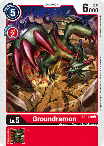 Groundramon [BT1-020] [Release Special Booster Ver.1.0] (ONLINE ORDER ONLY)