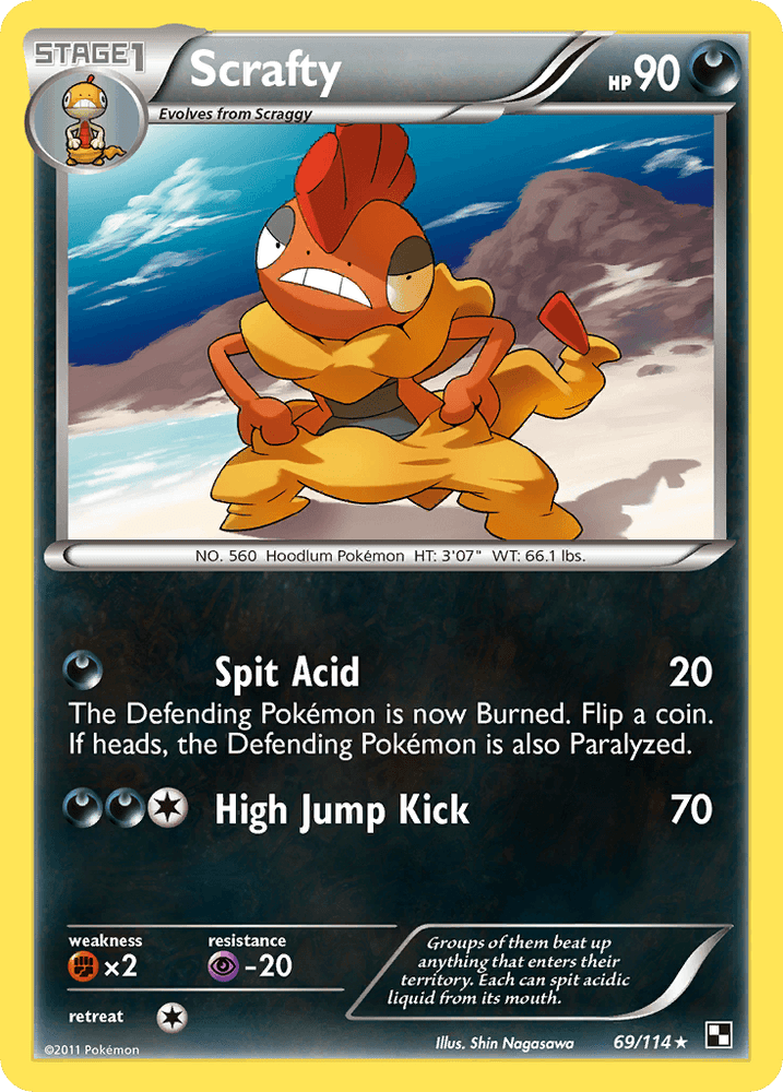 Scrafty (69/114) [Black & White: Base Set] (Online Only)
