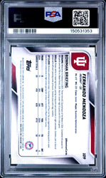 Graded 2025 Topps Bowman University Chrome Fernando Mendoza #109 Rookie RC Football Card PSA 10 Gem Mint