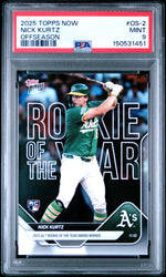 Graded 2025 Topps Now Nick Kurtz #OS2 Offseason Rookie RC Baseball Card PSA 9 Mint