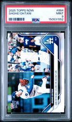 Graded 2025 Topps Now Shohei Ohtani #884 Baseball Card PSA 9 Mint