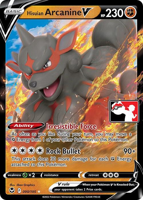 Hisuian Arcanine V (090/195) [Prize Pack Series Three] (Online Only)