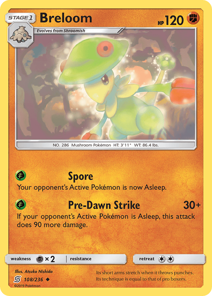Breloom (108/236) [Sun & Moon: Unified Minds] (Online Only)