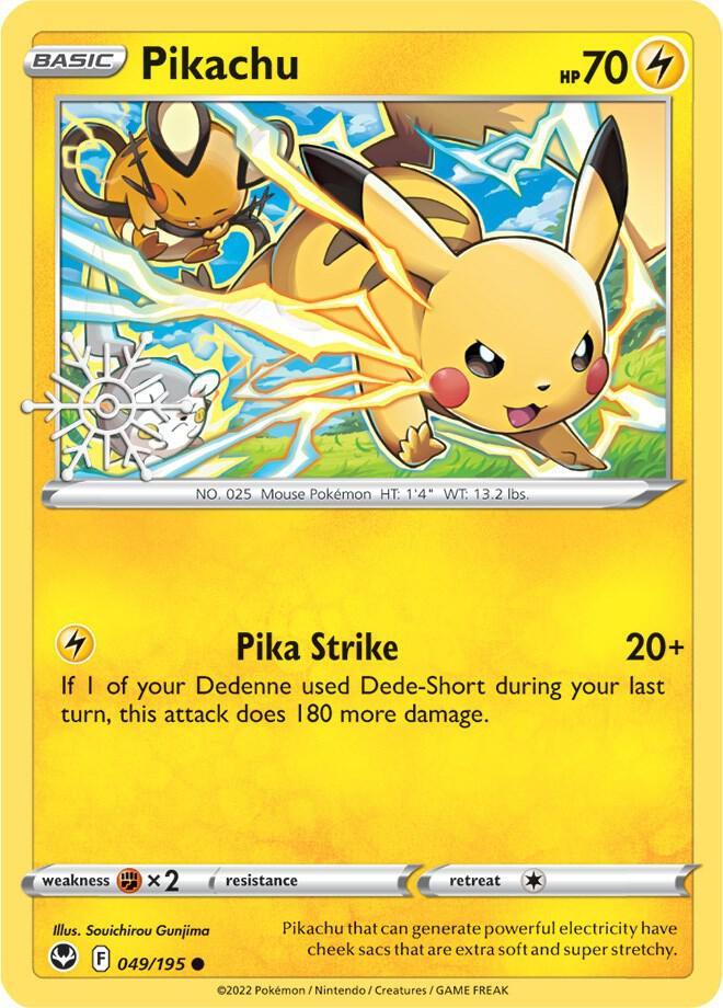 Pikachu (049/195) (Holiday Calendar) [Sword & Shield: Silver Tempest] (Online Only)
