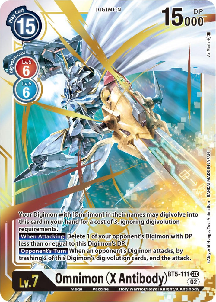 Omnimon (X Antibody) [BT5-111 ] (Resurgence Booster Reprint) [Resurgence Booster] (ONLINE ORDER ONLY)