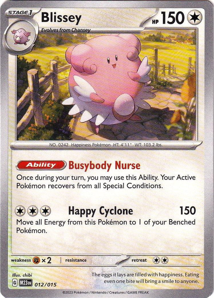 Blissey (012/015) [McDonald's Promos: 2023 Collection] (Online Only)