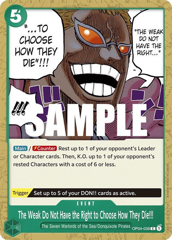 The Weak Do Not Have the Right to Choose How They Die!!! [Kingdoms of Intrigue] (ONLINE ORDER ONLY)