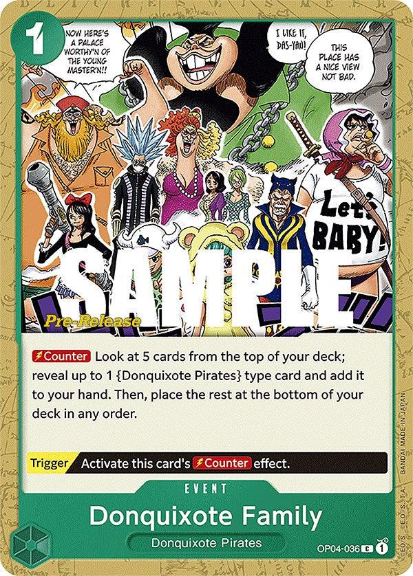 Donquixote Family [Kingdoms of Intrigue Pre-Release Cards] (ONLINE ORDER ONLY)