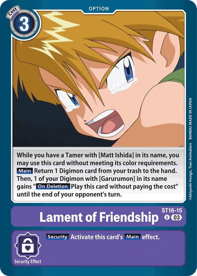 Lament of Friendship [ST16-15] [Starter Deck: Wolf of Friendship] (ONLINE ORDER ONLY)