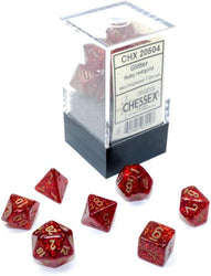Chessex: Polyhedral Glitter Dice sets - 10mm (Online Order Only)