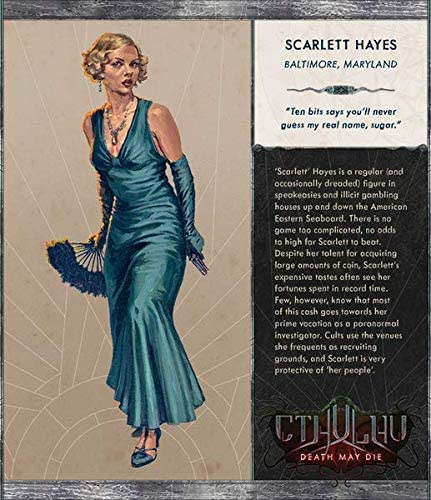 Cthulhu: Death May Die - Scarlett Hayes Kickstarter Exclusive Promo
