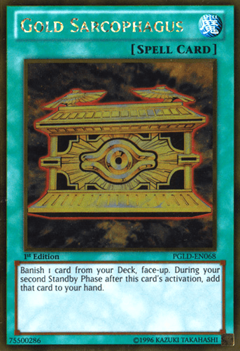 Gold Sarcophagus [PGLD-EN068] Gold Rare (ONLINE ORDER ONLY)