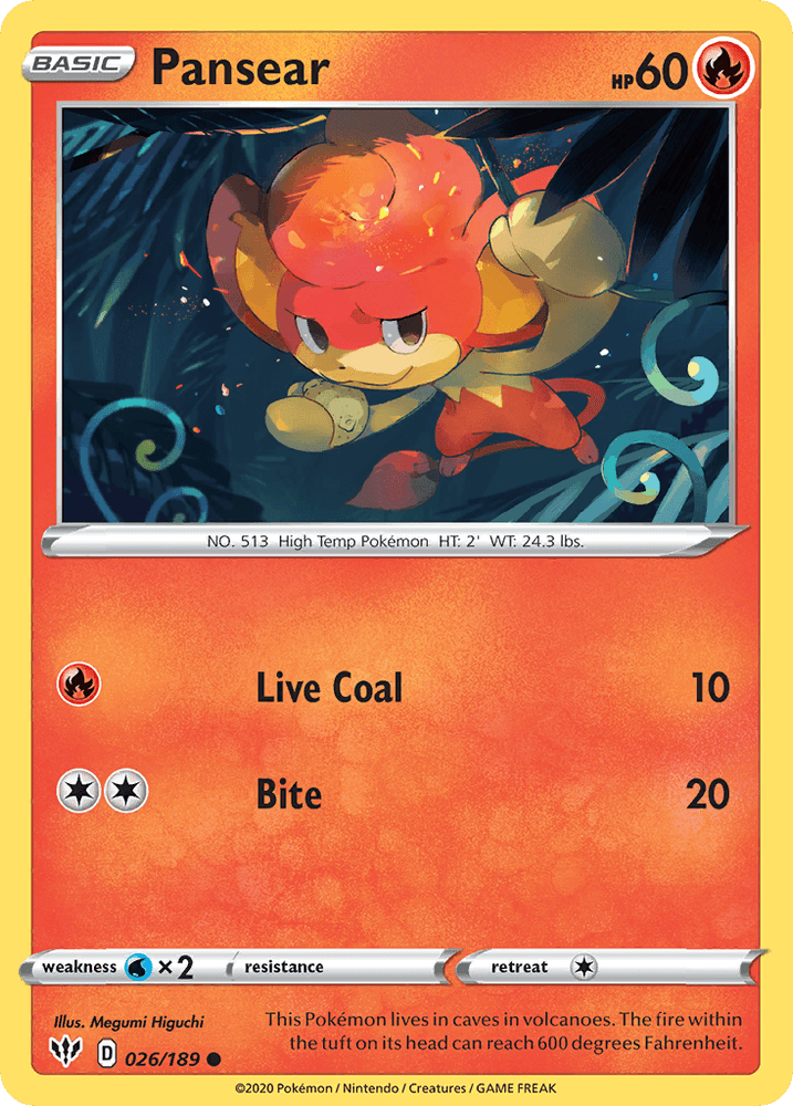 Pansear (026/189) [Sword & Shield: Darkness Ablaze] (Online Only)