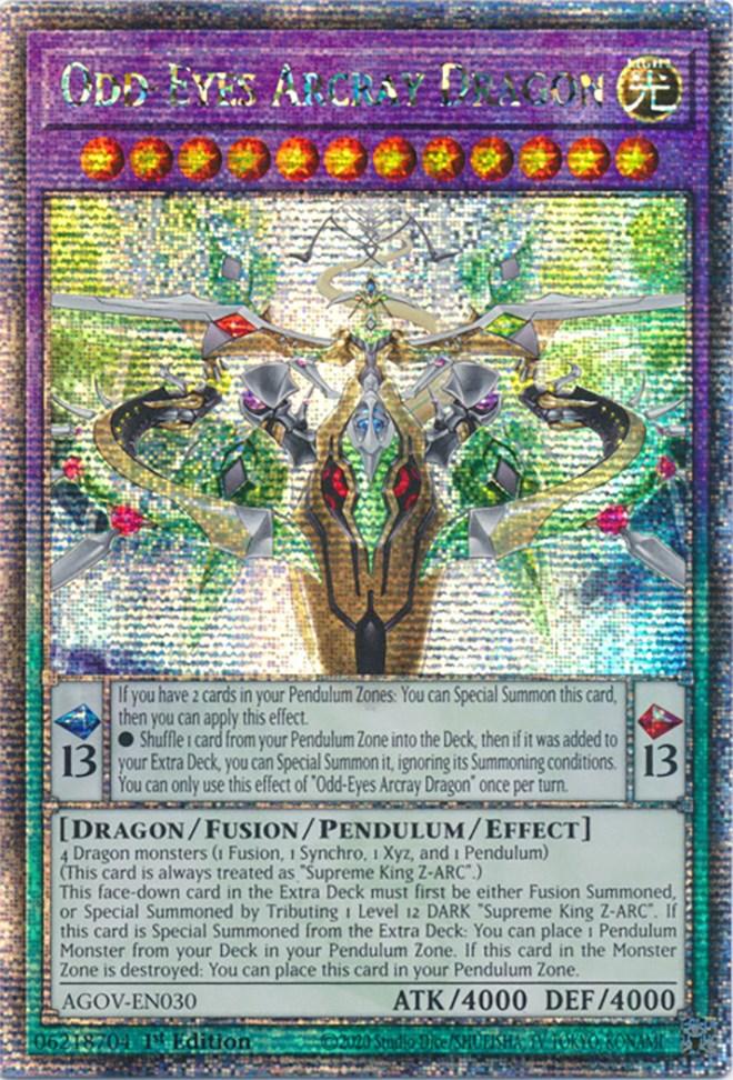 Odd-Eyes Arcray Dragon (Quarter Century Secret Rare) [AGOV-EN030] Quarter Century Secret Rare (ONLINE ORDER ONLY)