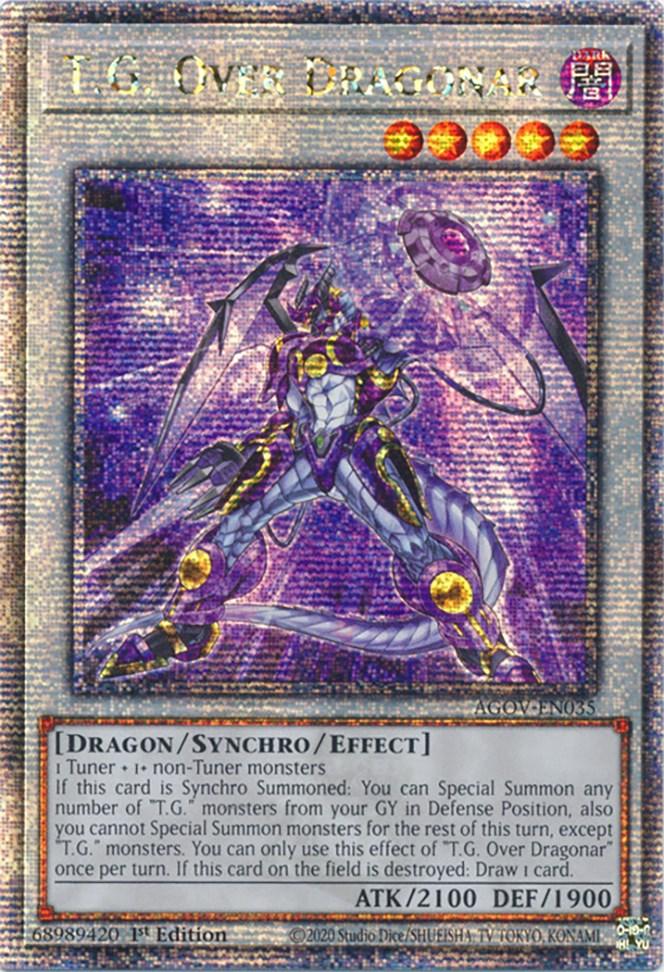 T.G. Over Dragonar (Quarter Century Secret Rare) [AGOV-EN035] Quarter Century Secret Rare (ONLINE ORDER ONLY)