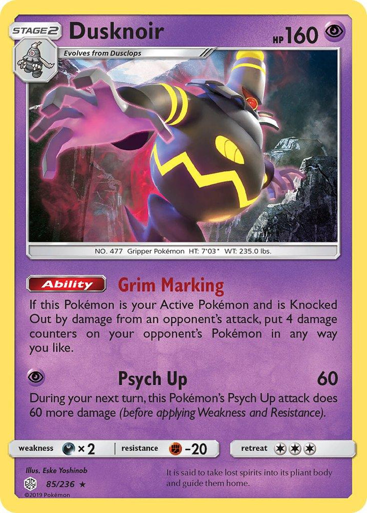 Dusknoir (85/236) (Prerelease Kit Exclusive) [Sun & Moon: Cosmic Eclipse] (Online Only)