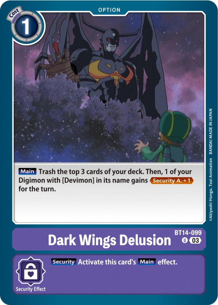 Dark Wings Delusion [BT14-099] [Blast Ace] (ONLINE ORDER ONLY)
